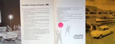 Skoda 1000 MB Modelprogram 1965 Carbrochure (6735)
